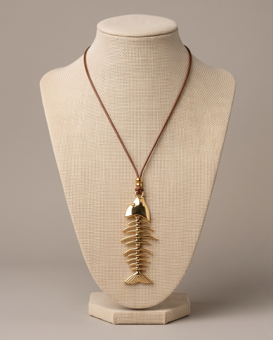 Collar Boho Dije Pez brillante