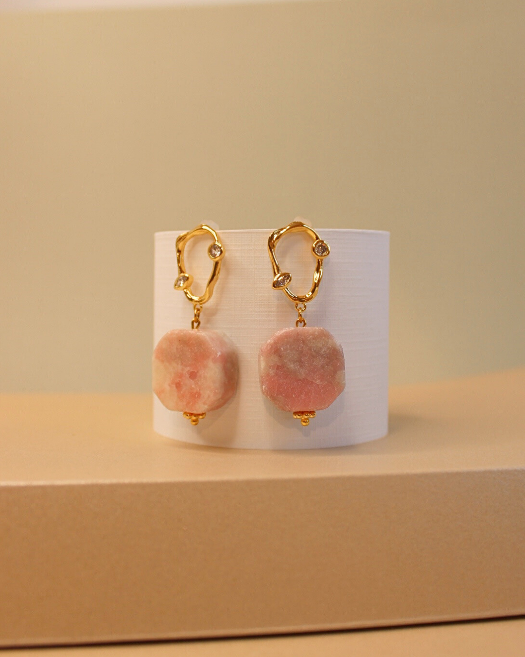 Ópalo Rosado & Base Ovalada 2Zirc