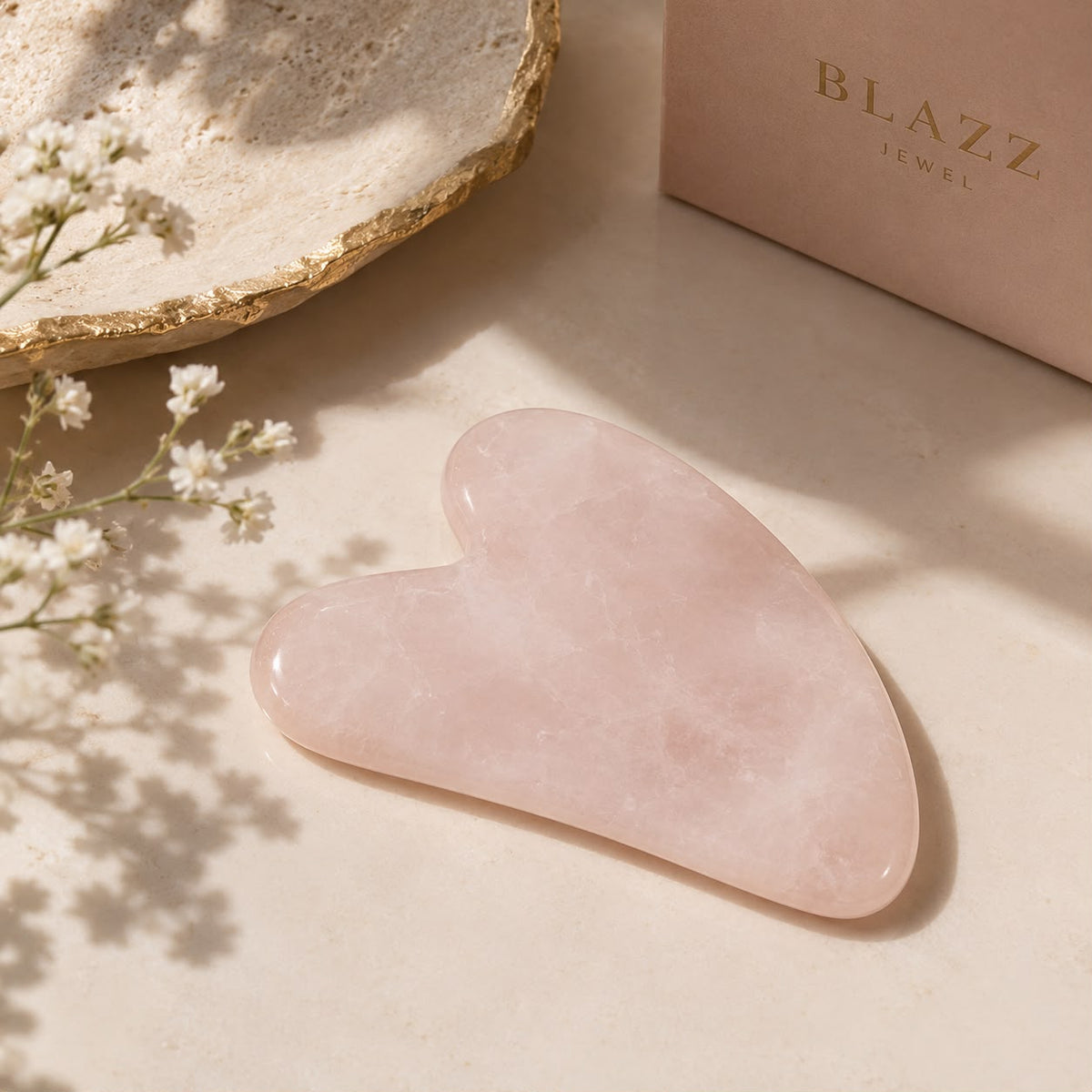 Gua Sha Cuarzo Rosa