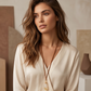 Collar Boho de Cuero Gamuzado Ajustable con Dije de Citrino
