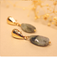 Labradorita Gota Facetada & base de gota dorada