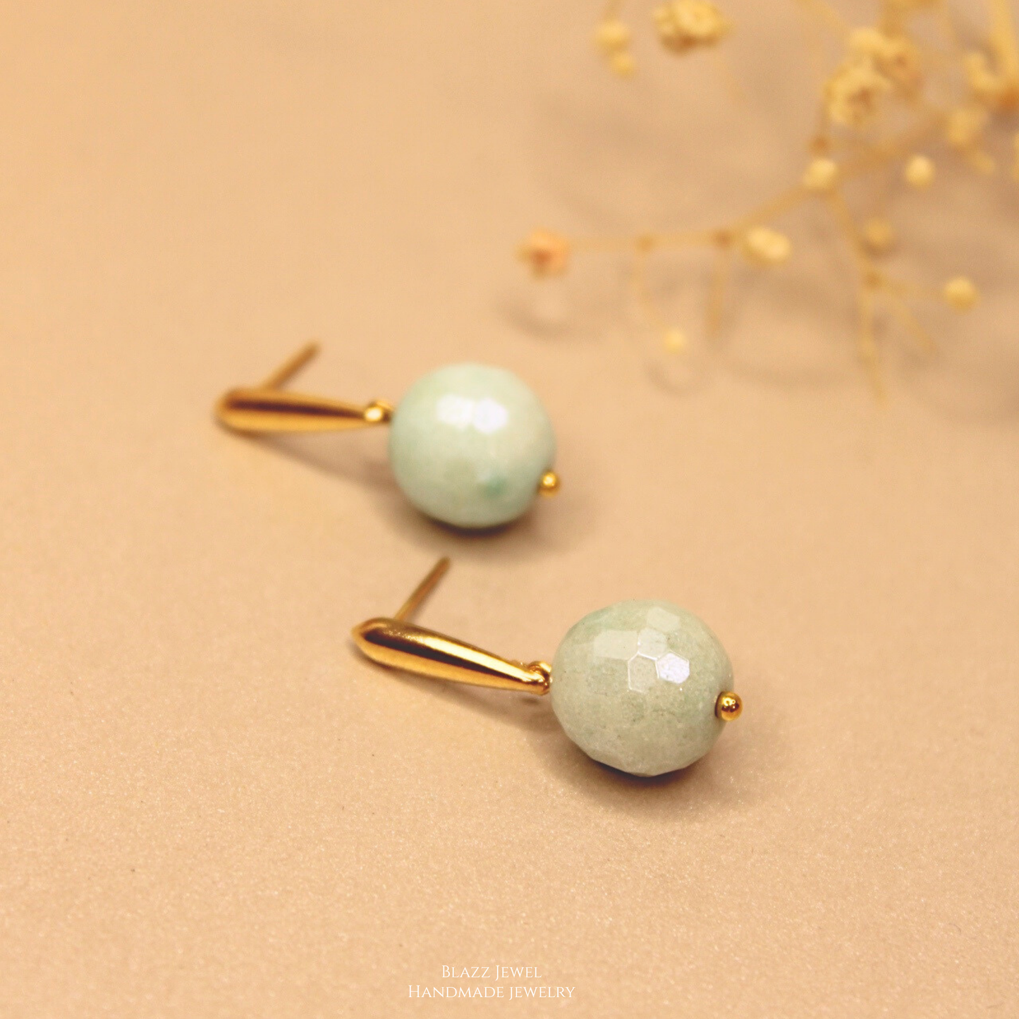 Arete Amazonita & base de palito