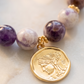 Pulsera de Amatista Facetada con Medalla Romana