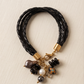 Pulsera de Cuero Trenzado Mix & Match con Charms de Piedras Naturales