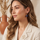 Aretes de Lapislázuli Liso con Base de Palito Dorado en Baño de Oro