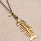 Collar Boho Dije Pez brillante
