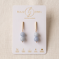 Aretes de Jade Malasia Celeste en Esferas con Base Dorada
