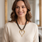 Collar Áurea Dorado con Dije Maxi de Corazón