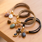 Pulsera de Cuero Trenzado Mix & Match con Charms de Piedras Naturales