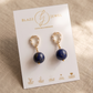 Aretes de Lapislázuli con Base de Gota con Zirconias