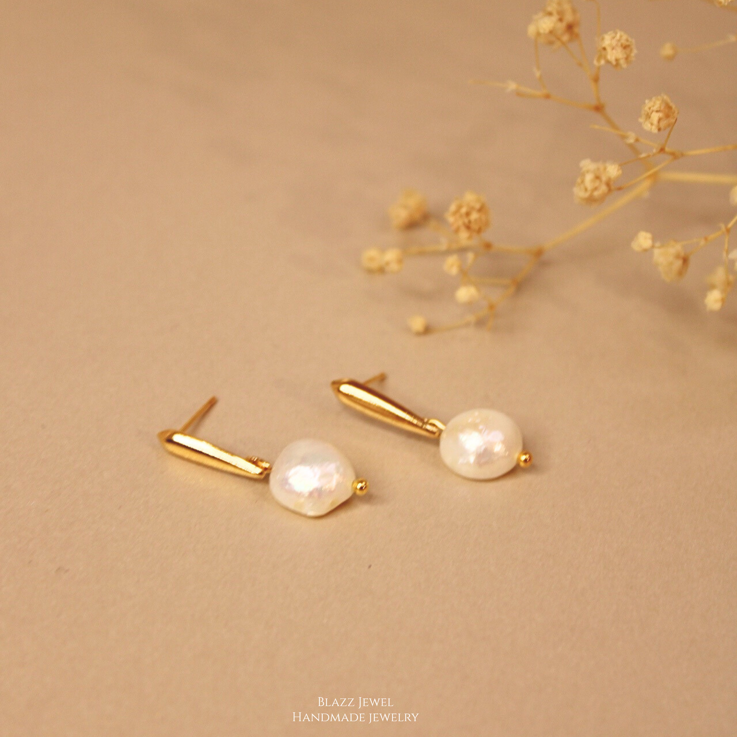 Perla Natural 10mm & base de palito