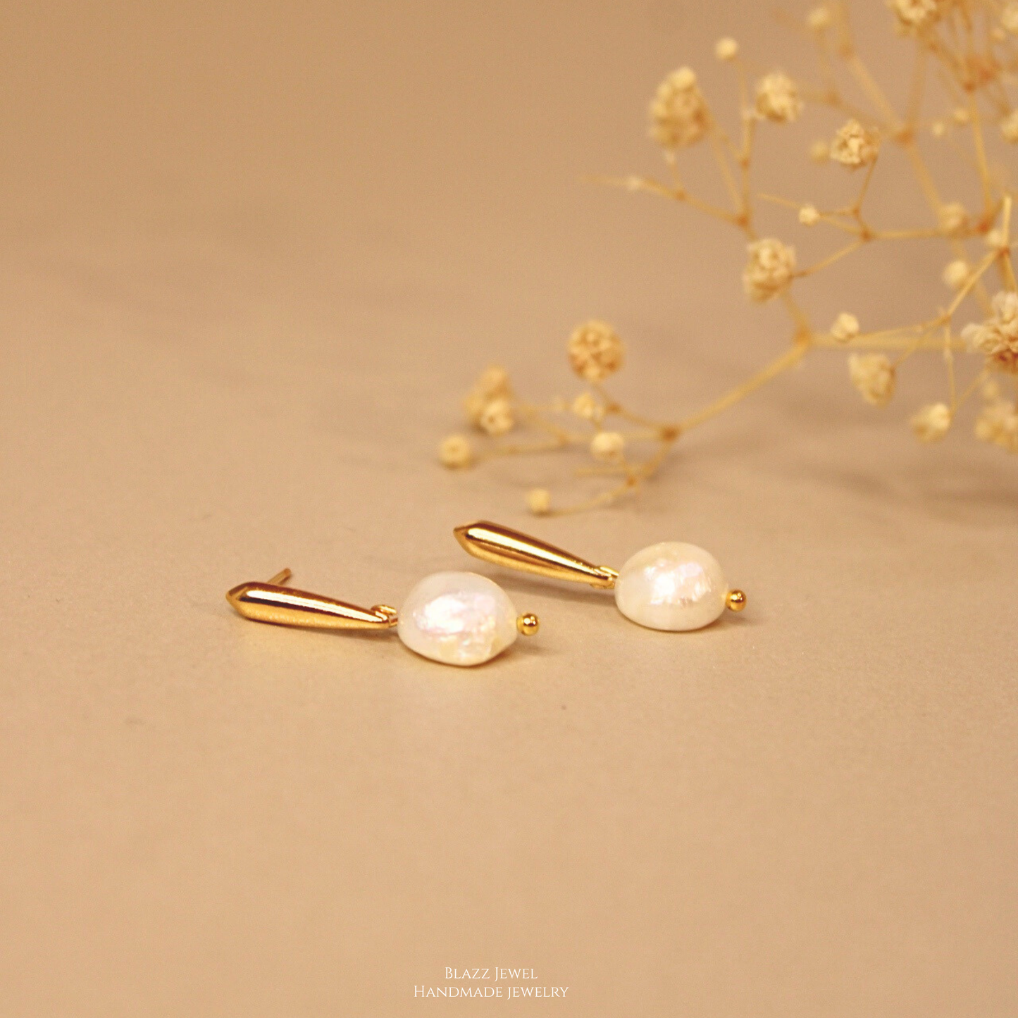 Perla Natural 10mm & base de palito