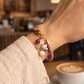 Pulsera Bangle Trenzada de Cuero Natural con Charms Mix & Match