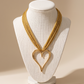 Collar Áurea Dorado con Dije Maxi de Corazón