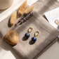 Aretes de Lapislázuli con Base de Gota con Zirconias
