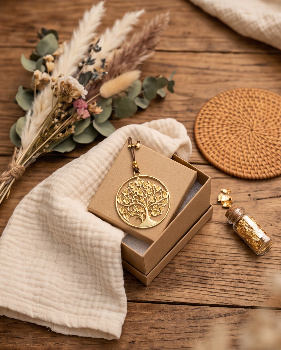 Collar Boho Dije Árbol de la Vida