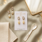 Aretes de Jade Amarillo en Gota con Base Fiesta de Zirconias