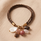 Pulsera de Cuero Trenzado Mix & Match con Charms de Piedras Naturales