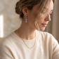 Aretes de Jade Malasia Celeste en Esferas con Base Dorada