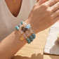 Set de 3 Pulseras de Jade Malasia y Cristales con Dijes Marinos