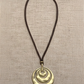 Collar Narea de Cordón Náutico Café con Dije Círculos