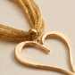 Collar Áurea Dorado con Dije Maxi de Corazón