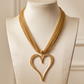 Collar Áurea Dorado con Dije Maxi de Corazón