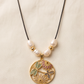 Collar de Cordón Negro con Perlas Naturales y Dijes de Mariposa y Libélula