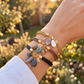 Pulsera de Cuero Trenzado Mix & Match con Charms de Piedras Naturales