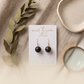 Aretes de Ónix Facetado en Esfera con Gancho Dorado