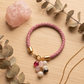 Pulsera Bangle Trenzada de Cuero Natural con Charms Mix & Match