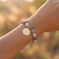 Pulsera de Amatista Facetada con Medalla Romana