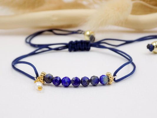 Pulsera ajustable en lapislazuli