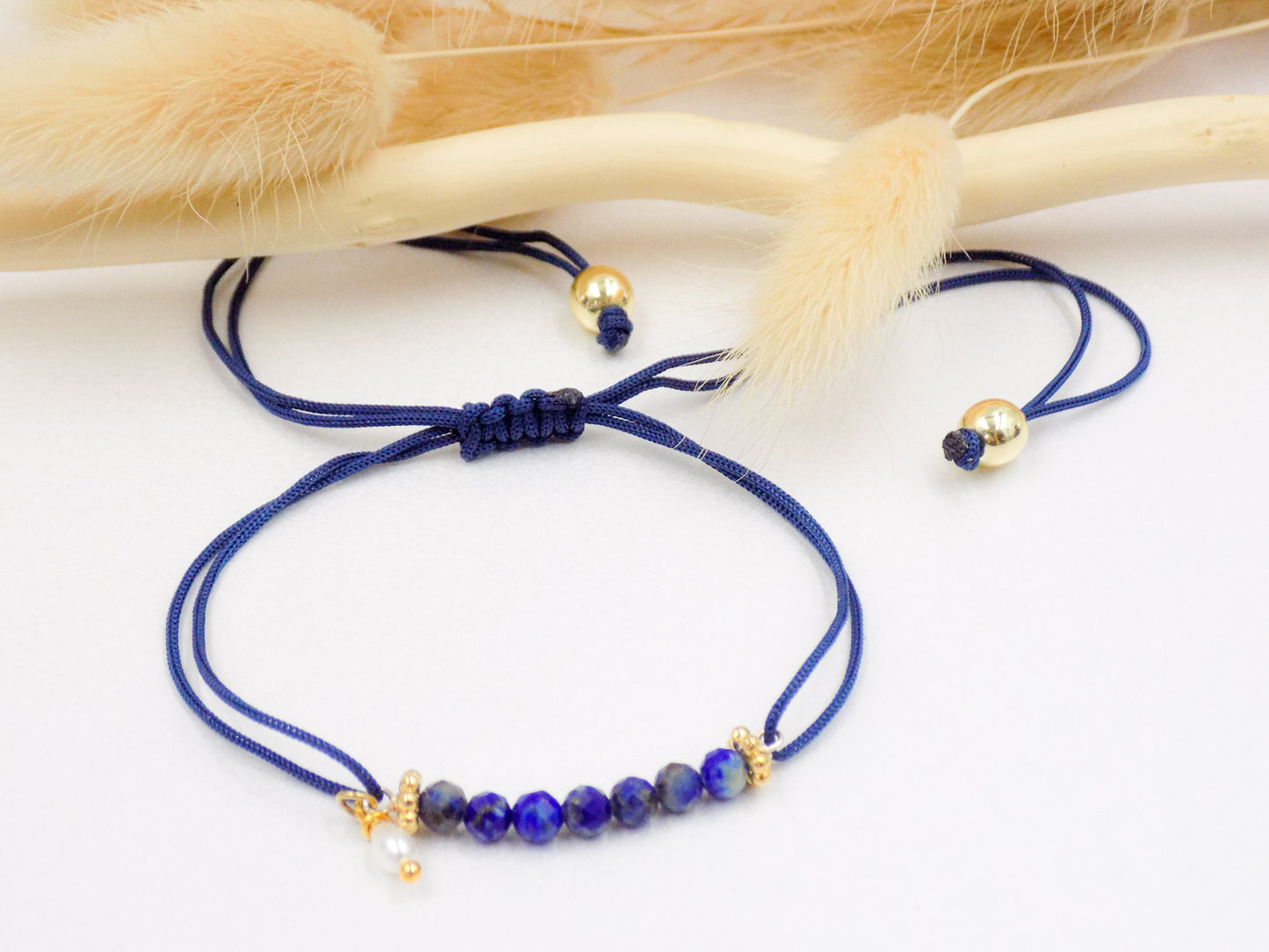 Pulsera ajustable en lapislazuli