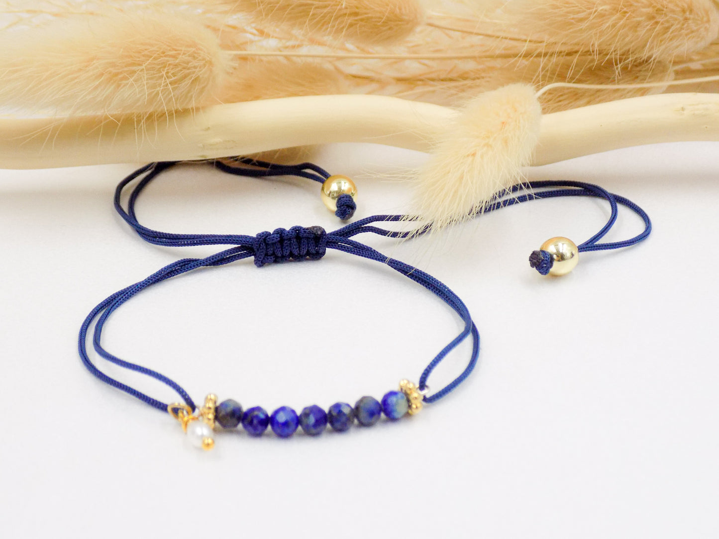 Pulsera ajustable en lapislazuli